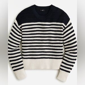 J. CREW Oversized crewneck sweater in stripe Small